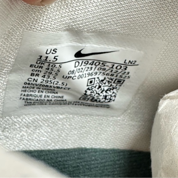 NIKE AIR ZOOM G.T. HUSTLE 2 CUT UNIVERSITY SWOOSH SQUAD WHITE GREEN ORANGE 11.5 - Picture 7 of 7